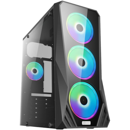 Gabinete  Kalkan Husk Lite Atx Mid Tower Usb 2.0 Preto Sem Fan Klk00070