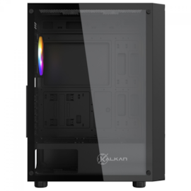 Gabinete Kalkan Joturn Atx Mid Tower Lateral De Vidro Temperado Usb 3.0 Com 4 Fans Rgb Preto Klk00038