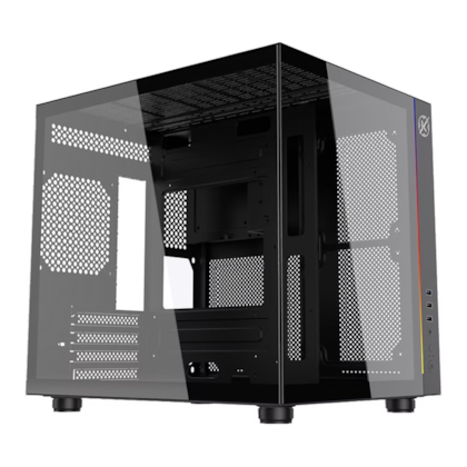 Gabinete Kalkan Midgard Rgb Matx Mid Tower Vidro Temperado Usb 3.0 Preto Sem Fan Klk00055