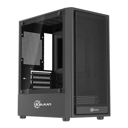 Gabinete Kalkan Vesir Flow Matx Mid Tower Lateral De Vidro Temperado Usb 3.0 Klk00082