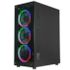 Gabinete Kmex Cg-30c5 Atx Mid Tower Lateral De Vidro Temperado Usb 2.0 Com 3 Fans Preto Cg30c5rh0010b0x