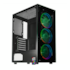 Gabinete Kmex Cg-60c5 Mid Tower Atx Lateral De Vidro Temperado Usb 2.0 Com 3 Fans E Controladora Cg60c5rh0010b0x