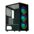 Gabinete Kmex Cg-60c5 Mid Tower Atx Lateral De Vidro Temperado Usb 2.0 Com 3 Fans E Controladora Cg60c5rh0010b0x