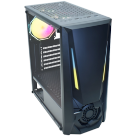 Gabinete Kmex Jaeger I Cg01tj Rgb Mid-tower Lateral De Vidro Preto Sem Fonte Cg01tjrh001cb0x