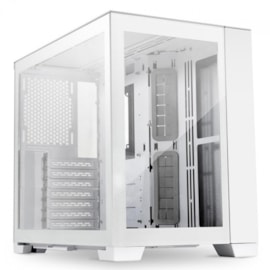 Gabinete Lian Li Dynamic Mini O11 Snow Atx Full Tower Vidro Temperado Usb Tipo C Sem Fan Branco O11dmini-s