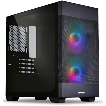 Gabinete Lian Li Lancool 205m Mesh Rgb Micro Atx Mid Tower Lateral De Vidro Temperado Com 2 Fans Sem Fonte Preto