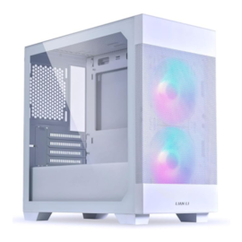 Gabinete Lian Li Lancool 205m Mesh Rgb Mid Tower Lateral De Vidro Temperado Com 2 Fans Sem Fonte Branco