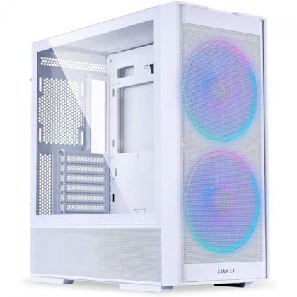 Gabinete Lian Li Lancool 206 Rx Rgb Mid Tower Lateral De Vidro Temperado 2 Fans Branco Lancool 206rw