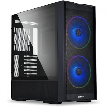 Gabinete Lian Li Lancool 206 Rx Rgb Mid Tower Lateral De Vidro Temperado 2 Fans Preto Lancool 206rx