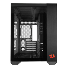 Gabinete Lian Li O11 Dynamic Mini Redragon Spec Edition Mid Tower Matx Vidro Temperado Sem Fonte Preto O11dmini-rd-x