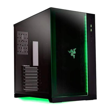 Gabinete Lian Li O11 Dynamic Razer Rgb Mid Tower E-atx Edition Frontal E Lateral Em Vidro Temperado Preto E Verde O11dxr