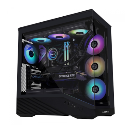 Gabinete Lian Li V100 Eatx Mid Tower Vidro Temperado Usb Tipo C Preto V100X Black
