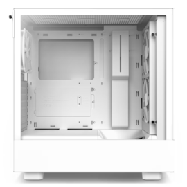 Gabinete Nzxt H5 Flow Atx Mid Tower Lateral De Vidro Temperado Sem Fonte Com 2 Fans Branco Cc-h51fw-01