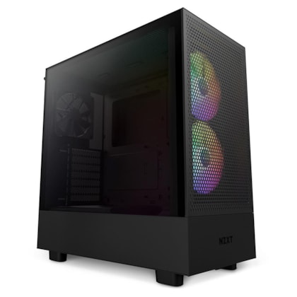 Gabinete Nzxt H5 Flow Mid Tower Atx Lateral Em Vidro Temperado Preto Cc-h51fb-01