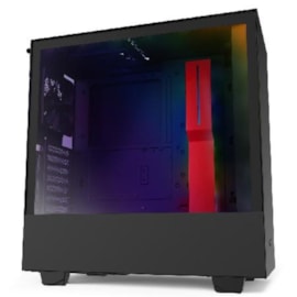 Gabinete Nzxt H510i Mid Tower Atx Lateral Em Vidro Temperado Com 2 Fans Preto E Vermelho Ca-h510i-br