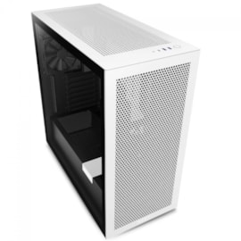 Gabinete Nzxt H7 Flow Atx Mid Tower Lateral De Vidro Temperado Preto E Branco Cm-h71fg-01