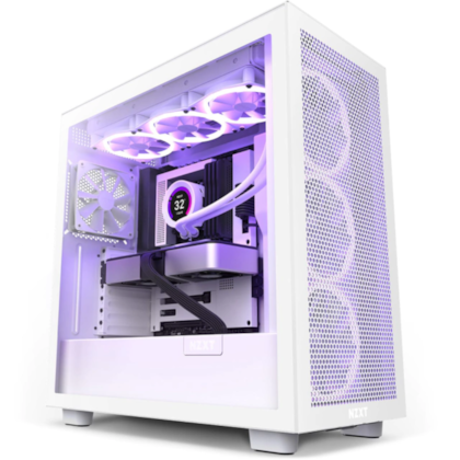 Gabinete Nzxt H7 Flow Eatx Mid Tower Lateral De Vidro Temperado Usb Tipo C Branco Cm-h71fw-01
