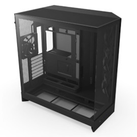Gabinete Nzxt H9 Flow Eatx Mid Tower Lateral De Vidro Temperado Usb Tipo C Preto Cm-H92Fb-01