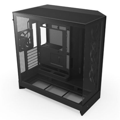 Gabinete Nzxt H9 Flow Eatx Mid Tower Lateral De Vidro Temperado Usb Tipo C Preto Cm-H92Fb-01