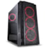 GABINETE PCYES ATMOS MID-TOWER 4FANS 120MM LED VERMELHO LATERAL EM VIDRO TEMPERADO- ATPTVM4FCV