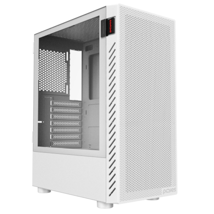 Gabinete Pcyes Bolter White Ghost Atx Mid Tower Lateral De Vidro Temperado Branco Gbwgpbr