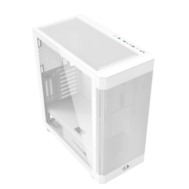 Gabinete Redragon Aeroglass E-atx Mid Tower Lateral De Vidro Temperado Sem Fonte Branco Ca-602w