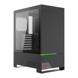 Gabinete Redragon Carbon Atx Mid Tower Lateral De Vidro Temperado Usb Tipo C Preto Ca-610B
