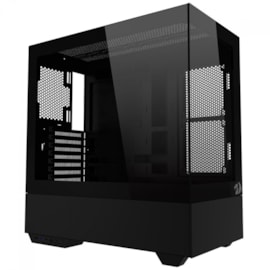Gabinete Redragon Reflect Flow Pro Eatx Mid Tower Vidro Temperado Usb 3.0 Preto Ca-607b
