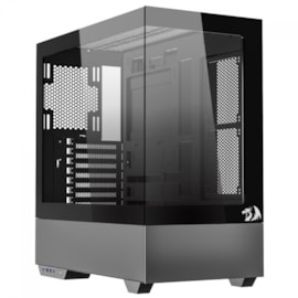 Gabinete Redragon Reflect Flow Pro Eatx Mid Tower Vidro Temperado Usb 3.0 Preto Ca-607b