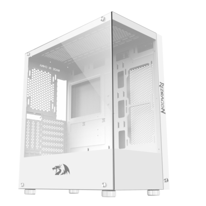 Gabinete Redragon Reflect Lunar Mid-tower Lateral De Vidro Branco Ca-601w