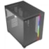 Gabinete Redragon Tesseract Rgb Atx Mid Tower Vidro Temperado Usb Tipo C Preto Ca-614B