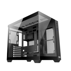 Gabinete Redragon Wideload Lite Lateral De Vidro Mid Tower Sem Fan E Sem Fonte Preto Ca-604b