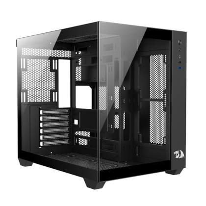 Gabinete Redragon Wideload Lite Lateral De Vidro Mid Tower Sem Fan E Sem Fonte Preto Ca-604b