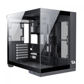 Gabinete Redragon Wideload Pro Atx Mid Tower Usb 3.0  Lateral De Vidro Temperado Sem Fan Preto Ca-604b-pro