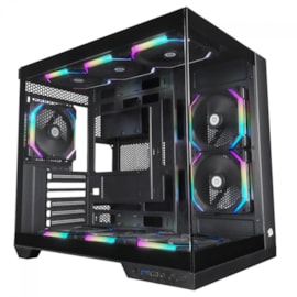 Gabinete Redragon Wideload Pro Atx Mid Tower Usb 3.0  Lateral De Vidro Temperado Sem Fan Preto Ca-604b-pro