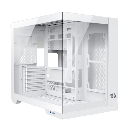 Gabinete Redragon Wideload Pro Atx Mid Tower Vidro Temperado Usb 3.0 Branco Ca-604w-pro