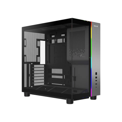 Gabinete Redragon Wideload Pulse Mid Tower Atx Lateral De Vidro Temperado Usb Tipo C Preto Ca-620B