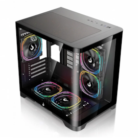 Gabinete Rise Mode Galaxy Curved Matx Mini Tower Vidro Temperado Usb 3.0 Sem Fans Rm-Ga-Gc-Fb