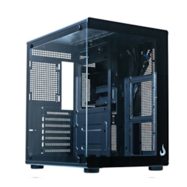 Gabinete Rise Mode Galaxy Glass X Black Matx Mini Tower Vidro Temperado Usb 3.0 Preto Rm-Ga-Ggx-Fb