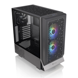 Gabinete Thermaltake Ceres 300 Tg Argb Eatx Mid Tower Lateral De Vidro Temperado Usb Tipo C 3 Fan Preto Ca-1y2-00m1wn-00