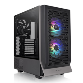 Gabinete Thermaltake Ceres 300 Tg Argb Eatx Mid Tower Lateral De Vidro Temperado Usb Tipo C 3 Fan Preto Ca-1y2-00m1wn-00