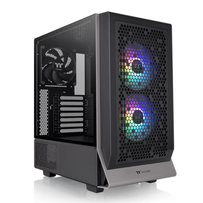 Gabinete Thermaltake Ceres 300 Tg Argb Eatx Mid Tower Lateral De Vidro Temperado Usb Tipo C 3 Fan Preto Ca-1y2-00m1wn-00