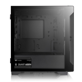 Gabinete Thermaltake S100 Tg Matx Micro Tower Lateral De Vidro Temperado Com Fonte 600w 80 Plus White Ca-3q9-60s1wz-00