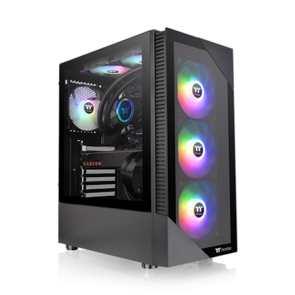 Gabinete Thermaltake View 200 Tg Argb Mid Tower Vidro Temperado Atx Sem Fonte Com 3 Fans Ca-1x3-00m1wn-00