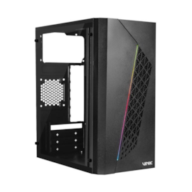 Gabinete Vinik Beam Matx Mid Tower Lateral Em Acrilico Preto Ggbacbk
