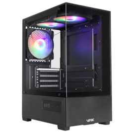 Gabinete Vinik G-shield M-atx Mid Tower Vidro Temperado Com 3 Fans Preto Gggsvbk