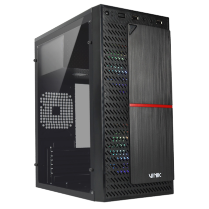 Gabinete Vinik Plate M-atx Mid Tower Lateral De Acrilico Com 2 Fans Ggpacbk