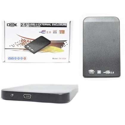 GAVETA EXTERNA DEX CASE PARA HD 2,5 SATA 2.0 PRETO DX-2520