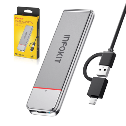 Gaveta Externa Para M.2 Nvme Infokit Usb C Usb 3.0 Ecase-m2nv80