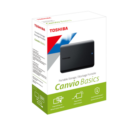 Hard Disk Externo Toshiba Canvio Ready 1Tb 2.5" Usb 3.2 Preto Hdtb510Xk3Aa